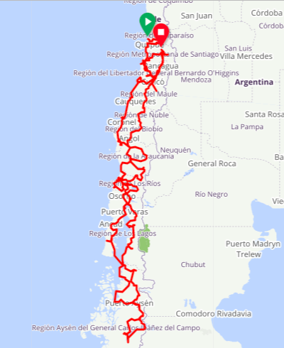Ruta Santiago - Patagonia - Santiago